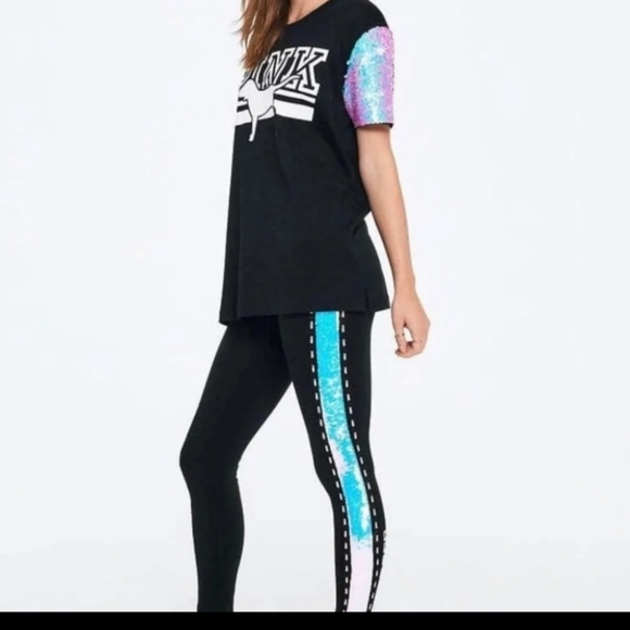 PINK Victoria’s Secret MERMAID SEQUIN SET- Size Large - Picture 2 of 2